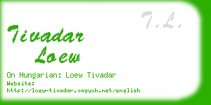 tivadar loew business card